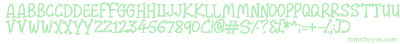 Malarky Font – Green Fonts on White Background