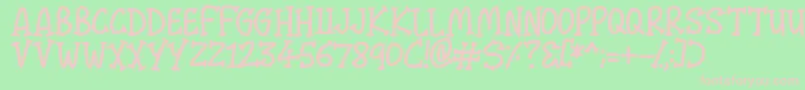 Malarky Font – Pink Fonts on Green Background