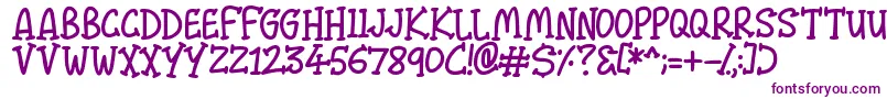 Malarky Font – Purple Fonts on White Background