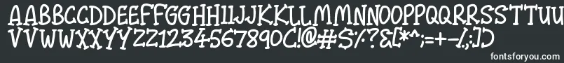Шрифт Malarky – белые шрифты на чёрном фоне