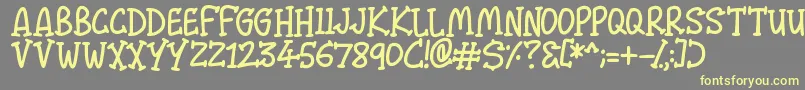 Malarky Font – Yellow Fonts on Gray Background