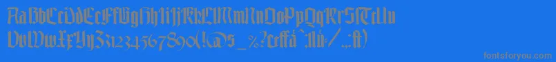 En savoir plus sur la police TexturgotischLtDfr Police TexturgotischLtDfr – polices grises sur fond bleu