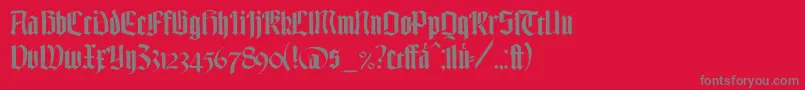TexturgotischLtDfr Font – Gray Fonts on Red Background