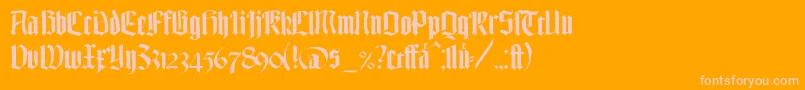 TexturgotischLtDfr Font – Pink Fonts on Orange Background