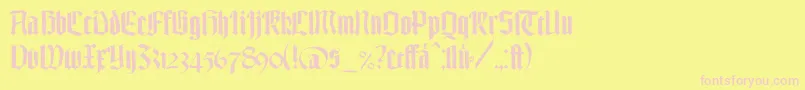 TexturgotischLtDfr Font – Pink Fonts on Yellow Background