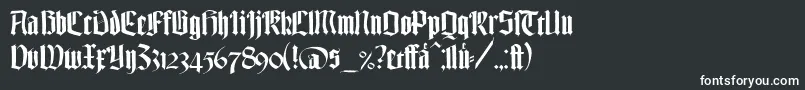 Шрифт TexturgotischLtDfr – белые шрифты