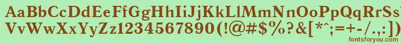 Qnab Font – Brown Fonts on Green Background