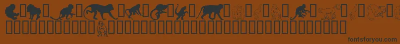 Monkeysdc Font – Black Fonts on Brown Background