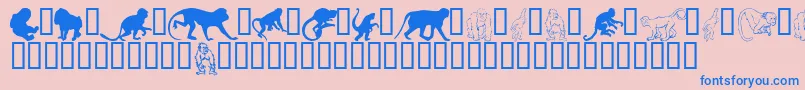 En savoir plus sur la police Monkeysdc Police Monkeysdc – polices bleues sur fond rose