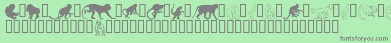 Monkeysdc Font – Gray Fonts on Green Background