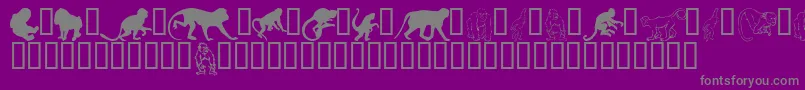 Monkeysdc Font – Gray Fonts on Purple Background