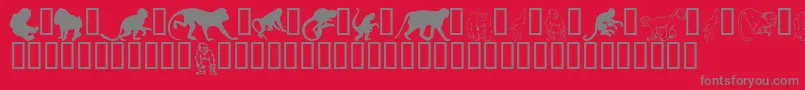 Police Monkeysdc – polices grises sur fond rouge