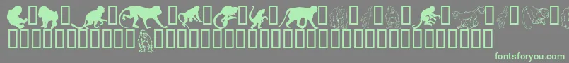 Monkeysdc Font – Green Fonts on Gray Background