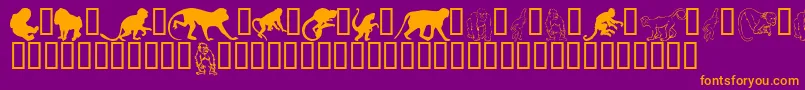 Monkeysdc Font – Orange Fonts on Purple Background