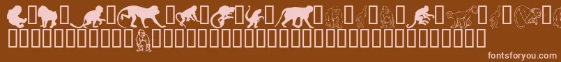 Monkeysdc Font – Pink Fonts on Brown Background