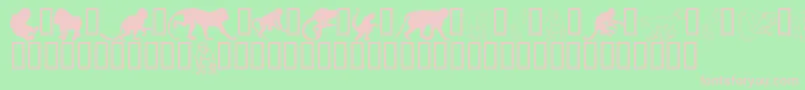 Monkeysdc Font – Pink Fonts on Green Background