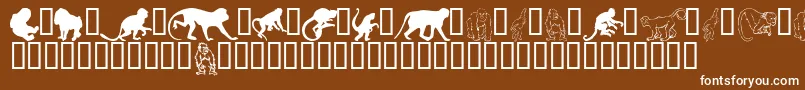 Шрифт Monkeysdc – белые шрифты на коричневом фоне