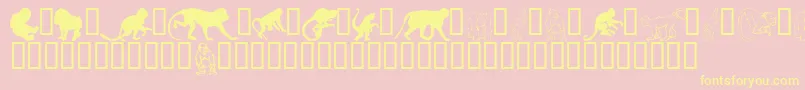 Monkeysdc Font – Yellow Fonts on Pink Background