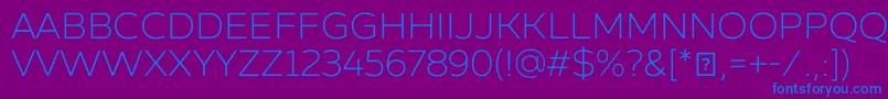 ZingsansrustldemoBase Font – Blue Fonts on Purple Background