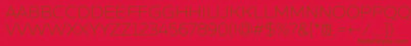 Шрифт ZingsansrustldemoBase – коричневые шрифты на красном фоне