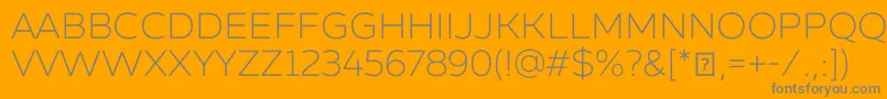 ZingsansrustldemoBase Font – Gray Fonts on Orange Background