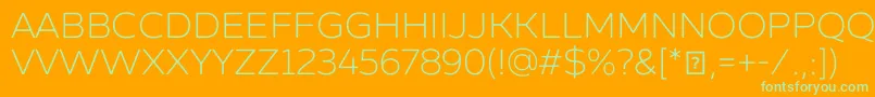 ZingsansrustldemoBase Font – Green Fonts on Orange Background