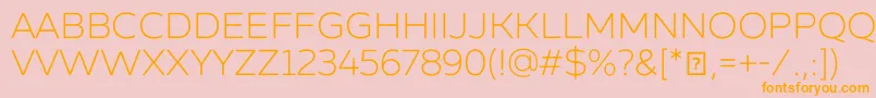 ZingsansrustldemoBase Font – Orange Fonts on Pink Background