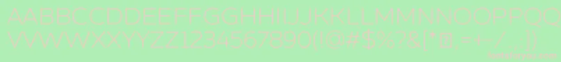 ZingsansrustldemoBase Font – Pink Fonts on Green Background