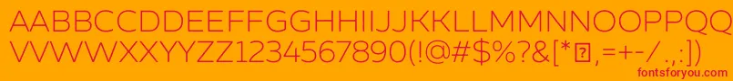 フォントZingsansrustldemoBase – オレンジの背景に赤い文字