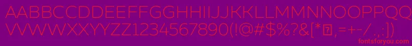 ZingsansrustldemoBase Font – Red Fonts on Purple Background