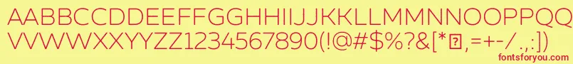 ZingsansrustldemoBase Font – Red Fonts on Yellow Background