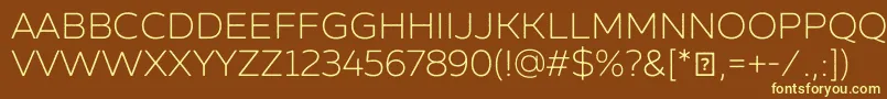 ZingsansrustldemoBase Font – Yellow Fonts on Brown Background
