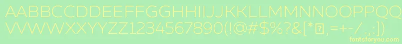 ZingsansrustldemoBase Font – Yellow Fonts on Green Background