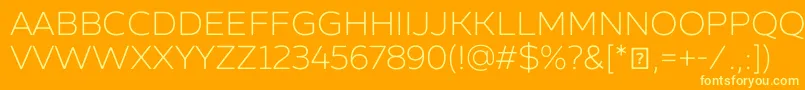 フォントZingsansrustldemoBase – オレンジの背景に黄色の文字