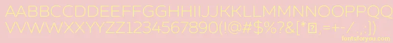 ZingsansrustldemoBase Font – Yellow Fonts on Pink Background