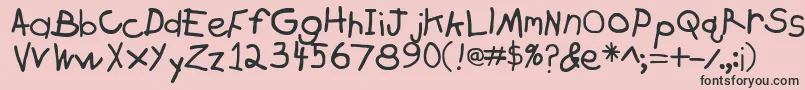 Zachary Font – Black Fonts on Pink Background