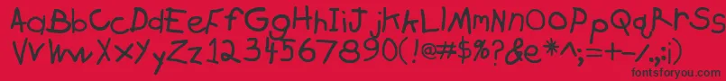 Zachary Font – Black Fonts on Red Background