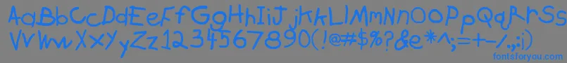 Zachary Font – Blue Fonts on Gray Background