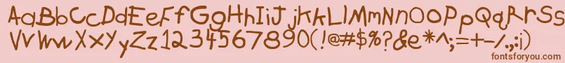 Zachary Font – Brown Fonts on Pink Background