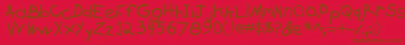 Zachary Font – Brown Fonts on Red Background