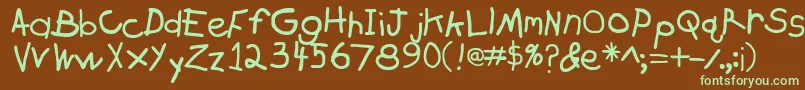 Zachary Font – Green Fonts on Brown Background