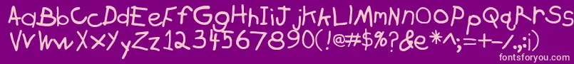 Zachary Font – Pink Fonts on Purple Background