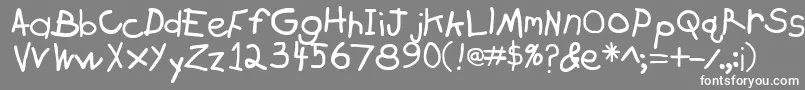 Zachary Font – White Fonts on Gray Background