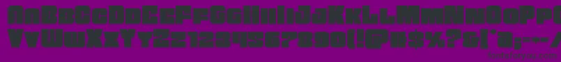 Funkmachineexpand Font – Black Fonts on Purple Background