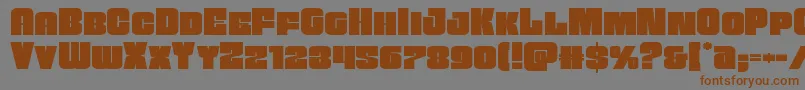 Funkmachineexpand Font – Brown Fonts on Gray Background