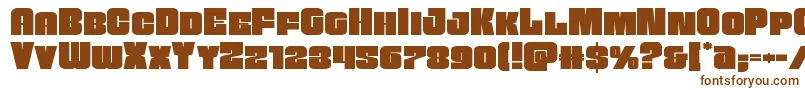 Funkmachineexpand Font – Brown Fonts on White Background