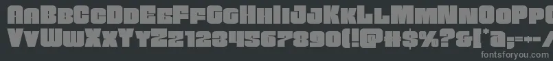 Funkmachineexpand Font – Gray Fonts on Black Background