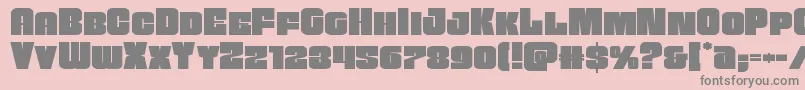 フォントFunkmachineexpand – ピンクの背景に灰色の文字