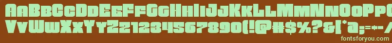 Funkmachineexpand Font – Green Fonts on Brown Background