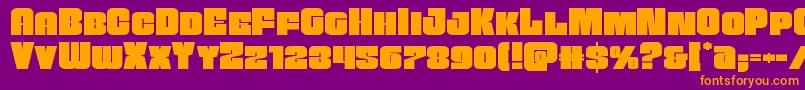 Funkmachineexpand Font – Orange Fonts on Purple Background